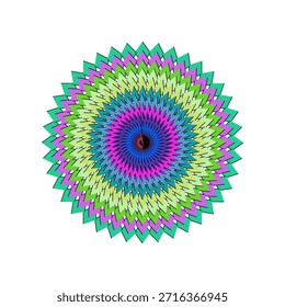 Espiral colorido, patrón, mandala geométrico