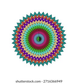 Espiral colorido, patrón, mandala geométrico