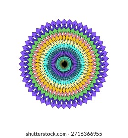 Espiral colorida, padrão , mandala geométrica