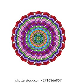 Espiral colorido, patrón, mandala geométrico