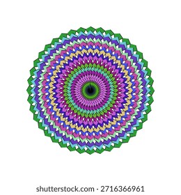 Espiral colorido, patrón, mandala geométrico