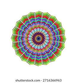 Espiral colorida, padrão , mandala geométrica