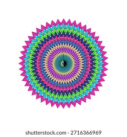Espiral colorido, patrón, mandala geométrico