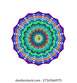 Espiral colorida, padrão , mandala geométrica