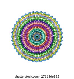 Espiral colorido, patrón, mandala geométrico