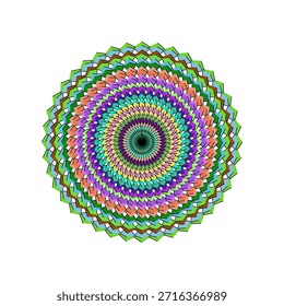 Espiral colorido, patrón, mandala geométrico