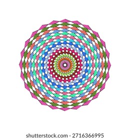 Espiral colorido, patrón, mandala geométrico
