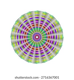 Espiral colorido, patrón, mandala geométrico