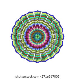 Espiral colorido, patrón, mandala geométrico