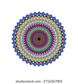 Espiral colorido, patrón, mandala geométrico