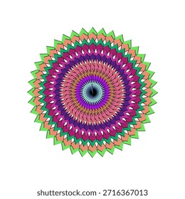 Espiral colorida, padrão , mandala geométrica