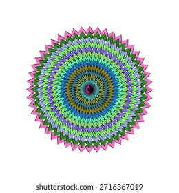 Espiral colorido, patrón, mandala geométrico