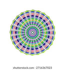 Espiral colorido, patrón, mandala geométrico