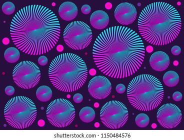 colorful spiral  pattern on black background