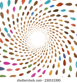 Colorful spiral pattern, vector illustration