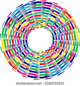 Colorful spiral, swirl, twirl element. Helix, volute and vortex icon, Colorful abstract concentric and radial lines. Spiral, swirl, twirl element