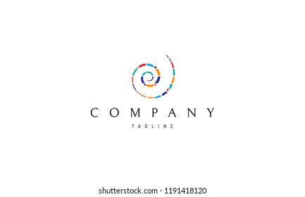 Colorful spiral vector logo image