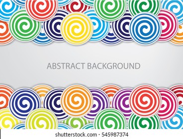 Colorful spirals template design