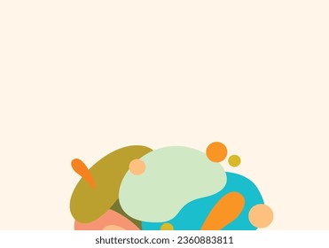 Colorful Splash Background Template Vector. Copy Space. 