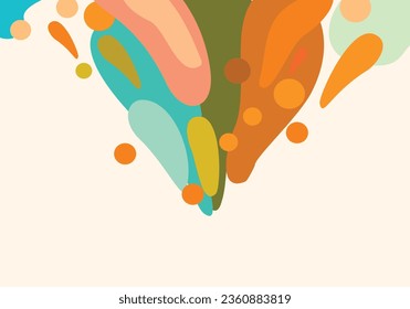 Vector de plantilla de fondo de fragmentos coloridos. Copiar espacio. 