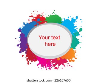 Colorful splash background.Place for your text .Vector illustration.
