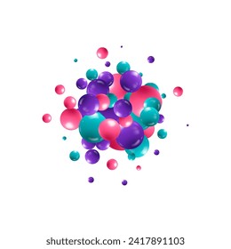 Colorful splash of balloons. Decorative element.