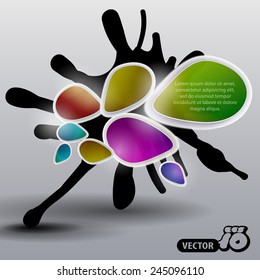 Diseño de salpicaduras coloridas para burbuja de la voz