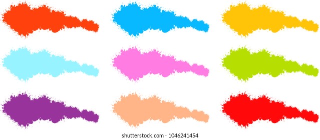 Colorful splash line set