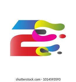 colorful splash number template