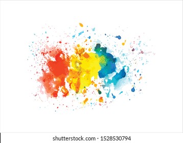 colorful splash on white background vector design