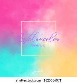 Colorful Splash on white paper background. Abstract watercolor. Vector illustration. Texture stain on white backdrop. EPS 10.