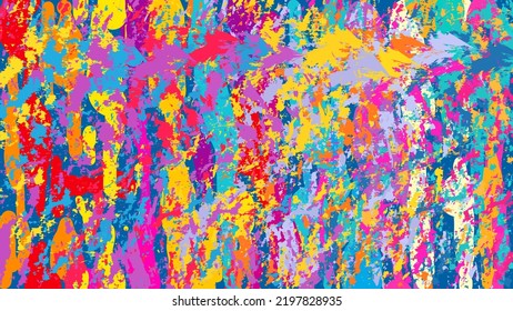 Colorful Splash Paint and Rich Texture Abstract Background
