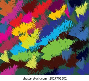 Colorful Splash series. Background design of fractal paint and rich texture on the subject of imagination, creativity and art