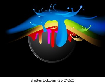 Colorful splash vector abstract background