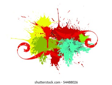 colorful splashes