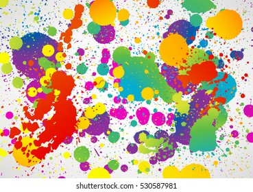 Colorful splashes background Vector Illustration