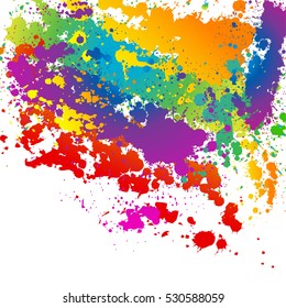 Colorful splashes background Vector Illustration