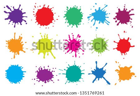 Colorful splashes collection