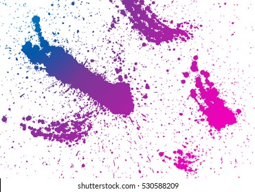 Colorful splashes hand made tracing from sketch Vector Illustration