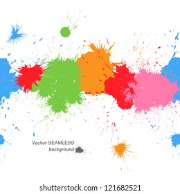 Colorful splashes seamless background