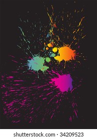 colorful splashes - vector