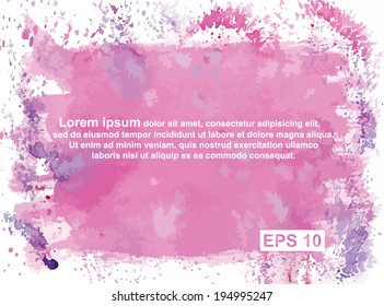 Colorful splashes vector background. Grunge banner. Vector.