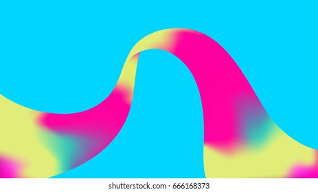 Colorful splashing wave