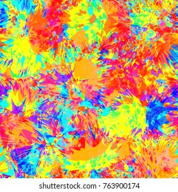 Colorful splatter seamless texture. Blots and stains Abstract vector background for web page, banners backdrop, fabric, home decor, wrapping