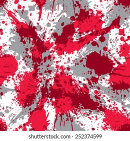 Colorful splattered web design repeat pattern, art ink blob, paintbrush drawing. Bright graffiti seamless background, eps8.
