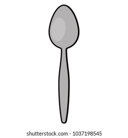 colorful spoon over white background vector illustration