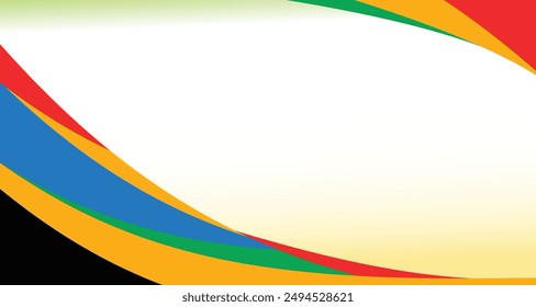 Colorful sport background for olympic international tournament in Paris france 2024. Abstract wave geometric color background with sport athletic style for world sport event.