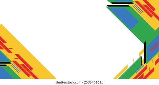 Fondo deportivo colorido para el torneo internacional olímpico en París Francia 2024. Fondo geométrico Abstractas del color de la onda con estilo atlético del deporte