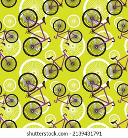 Colorful sport bike seamless pattern. Vector illustration.