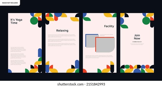 Colorful Sport Yoga Minimalist Simple Modern Social Media Story Stories Template